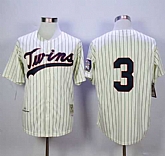 Minnesota Twins #3 Harmon Mitchell and Ness Killebrew Cream Black Strip Stitched MLB Jersey Sanguo,baseball caps,new era cap wholesale,wholesale hats